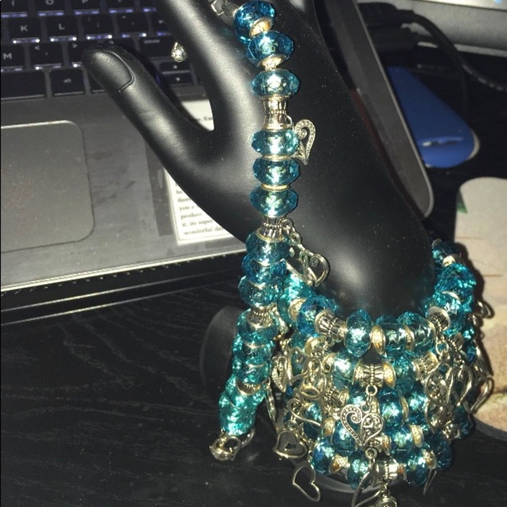 Something Blue Heart Bracelet
